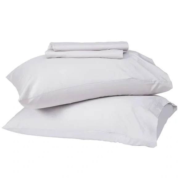 NEW Sweave Gray Standard Queen Egyptian Cotton Pillow Cases Set of 2 - Picture 2 of 6